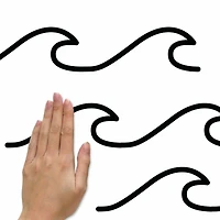 RoomMates Simplistic Waves Peel & Stick Wall Decals