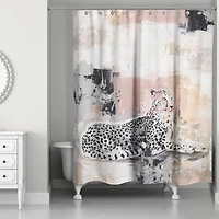 Jungle Cat Abstract I 71" x 74" Shower Curtain