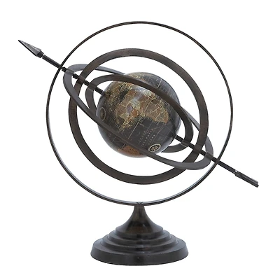Black Aluminum Industrial Globe
