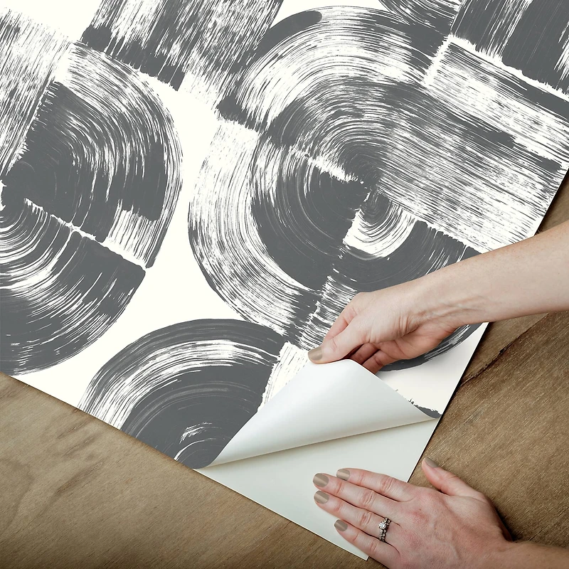 NuWallpaper Elias Black Peel & Stick Wallpaper