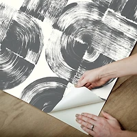 NuWallpaper Elias Black Peel & Stick Wallpaper