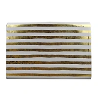 White & Gold Stripes Decorative Trunk by Ashland