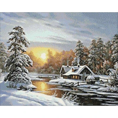 Wizardi Winter Sunrise Diamond Painting Kit