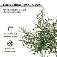 Glitzhome® 4ft. Faux Olive Tree in Pot