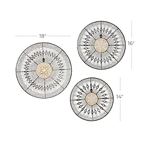 Black & Gold Eclectic Wall Décor Set 14", 16" & 18"
