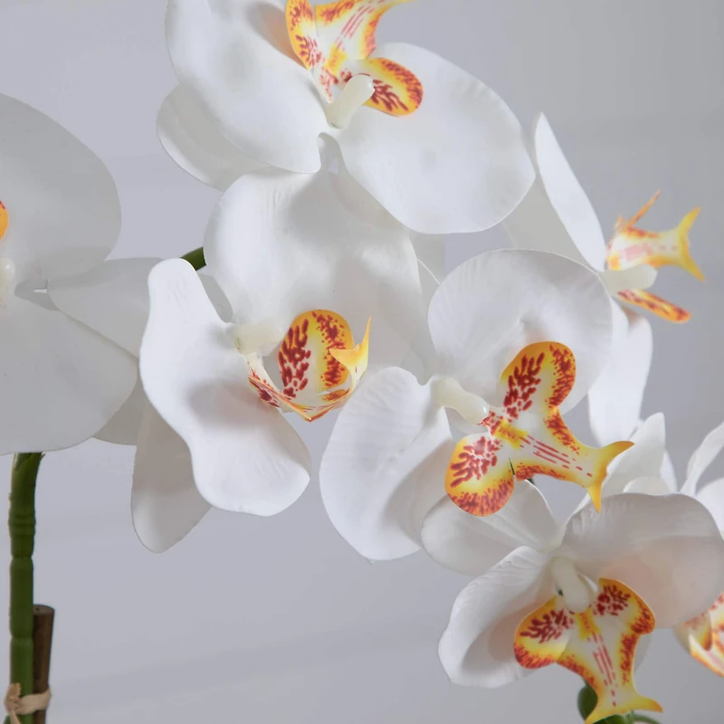 2ft. Artificial Orchid Arrangement in Handmade Mexican Talavera Ceramic Planter