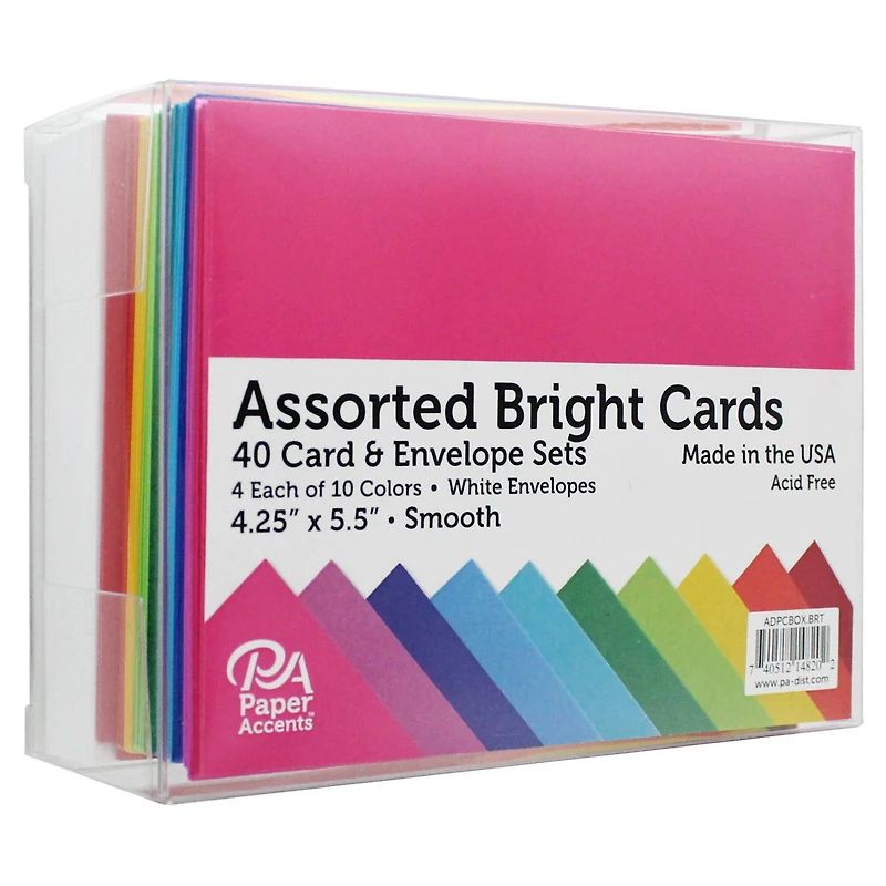 PA Paper™ Accents Smooth Bright Card & Envelope Set, 4.25" x 5.5"