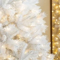 8ft. Pre-Lit White Pine Artificial Christmas Tree, Warm White Lights