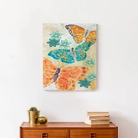 Watery Butterflies 16" x 20" Canvas Wall Art