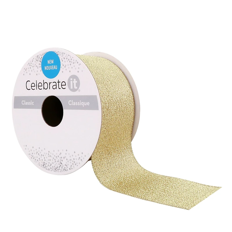 1.5" x 3yd. Sheer Metallic Wired Ribbon by Celebrate It®