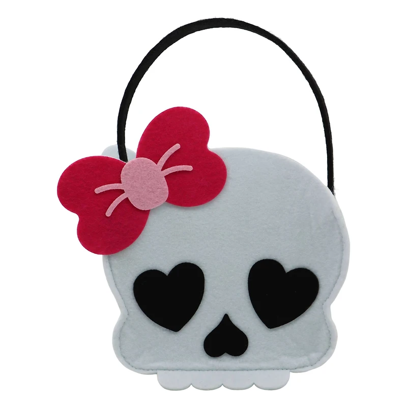 7.75" Skull Felt Basket by Creatology™