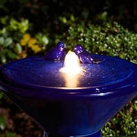 Glitzhome® 27.5" LED Bird Pedestal Ceramic Fountain