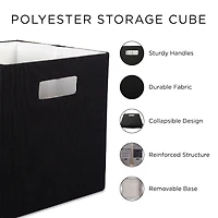 DII® 11" Gray Waves Cube Storage Bin