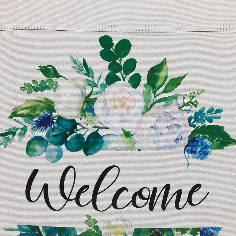 Welcome Mixed Florals Spring Outdoor Garden Flag