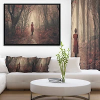 Designart - Woman in Frosty Forest