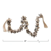 Hello Honey® 4ft. Oyster Shell Garland with Raffia Tassels