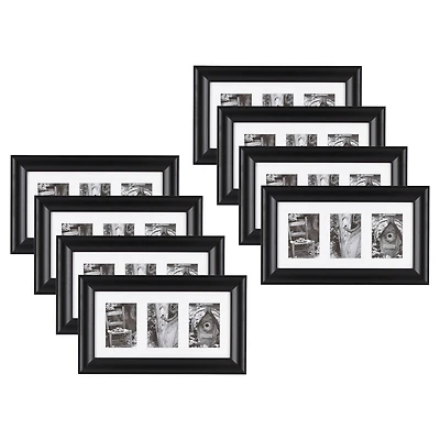 8 Pack: Black 10" x 20" 3 Opening Gallery Frame by Studio Décor®