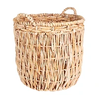 Household Essentials Tall Banana Leaf Wicker Floor Basket