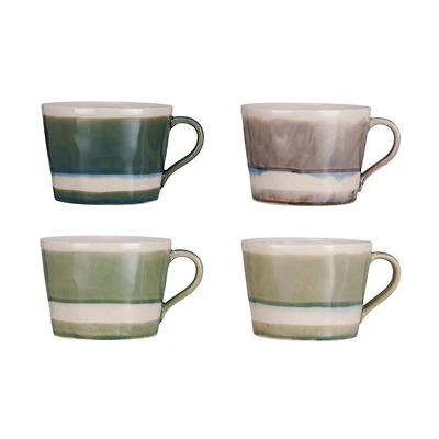 Hello Honey® 3" Multicolor Stoneware Mug Set