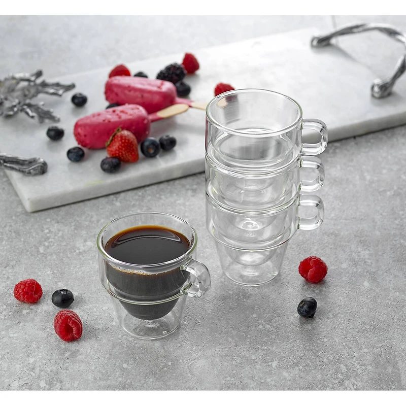 JoyJolt® Stoiva Stackable Double Wall Glasses, 8ct.