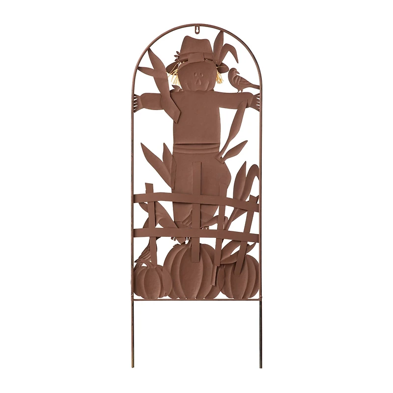 Glitzhome® 3.5ft. Fall Metal Arch Scarecrow Yard Stake