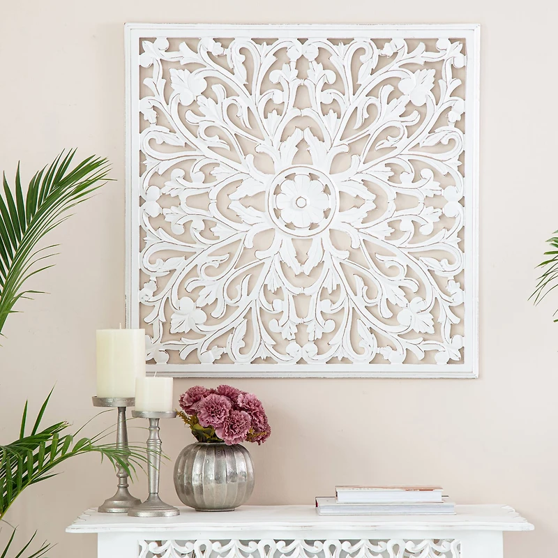 Habitat Beakman White Square Medallion