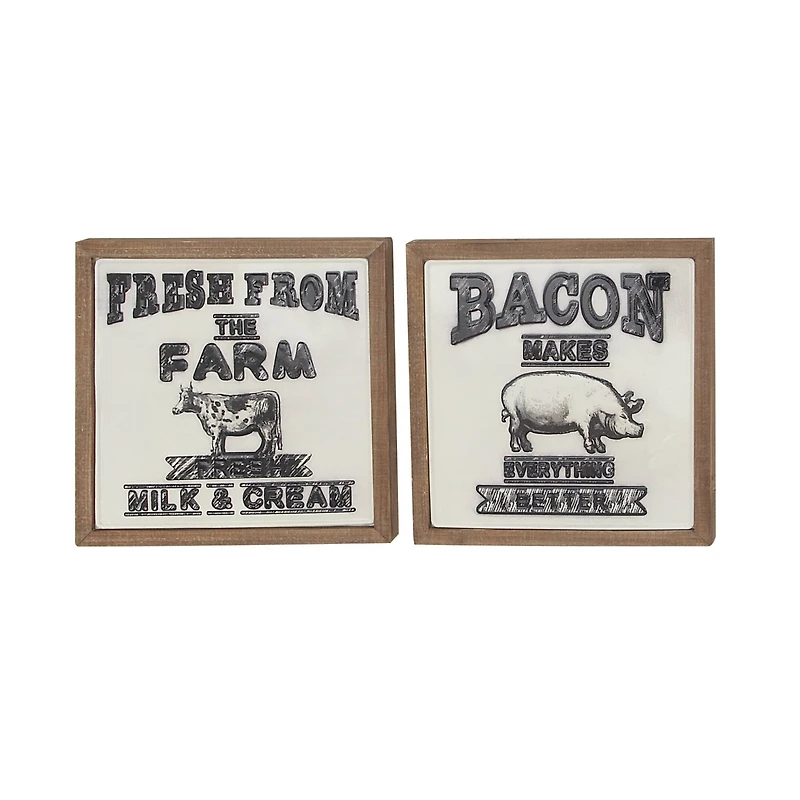 18" Black Farmhouse Wall Sign Set