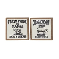 18" Black Farmhouse Wall Sign Set