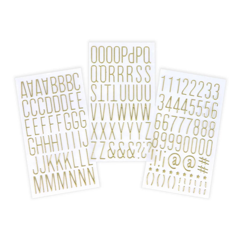 Gold Puffy Modern Alphabet Stickers by Recollections™