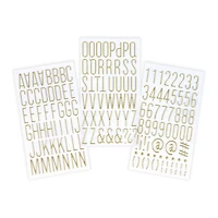 Gold Puffy Modern Alphabet Stickers by Recollections™