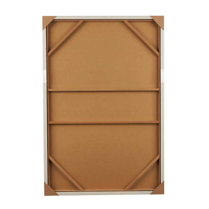 Brown Polyester Tan Ribbed Arches Abstract with Overlapping Home Wall Décor