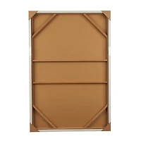 Brown Polyester Tan Ribbed Arches Abstract with Overlapping Home Wall Décor