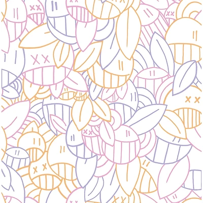 Arm of Casso Warm Floral Sequence Peel & Stick Wallpaper