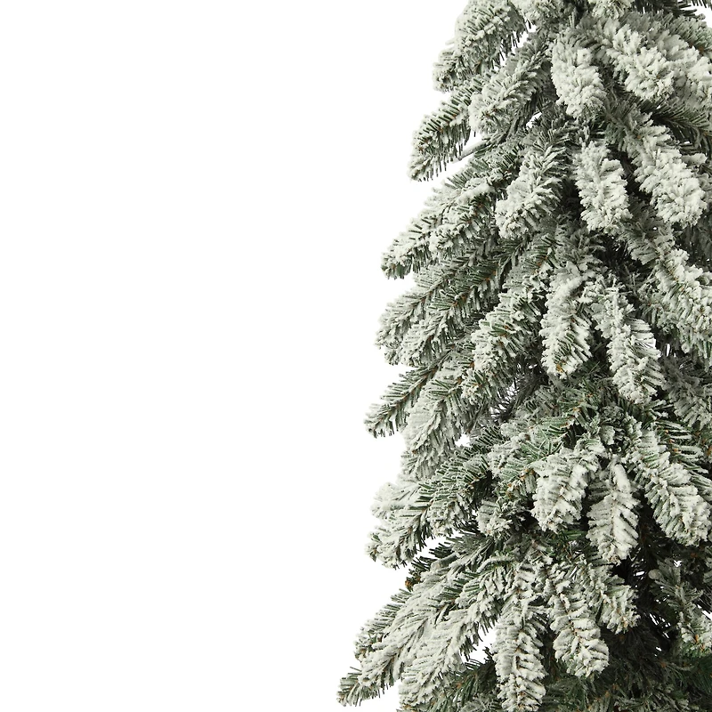3ft. Pre-Lit Lightly Flocked Artificial Alpine Christmas Tree, Warm White LED Lights