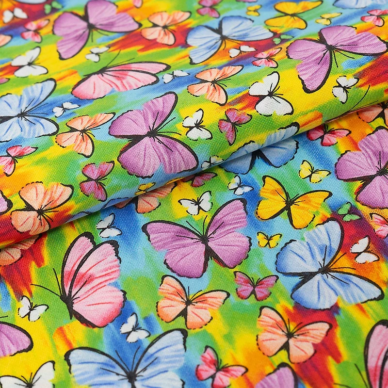 SINGER Rainbow Bright Butterflies Cotton Fabric