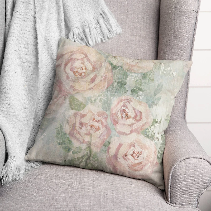 Floral Abstract 18" x 18" Indoor/Outdoor Pillow