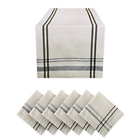 DII® French Stripe Table Runner & Napkin Set
