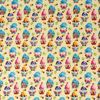 SINGER Rainbow Colorful Gnome Cotton Fabric