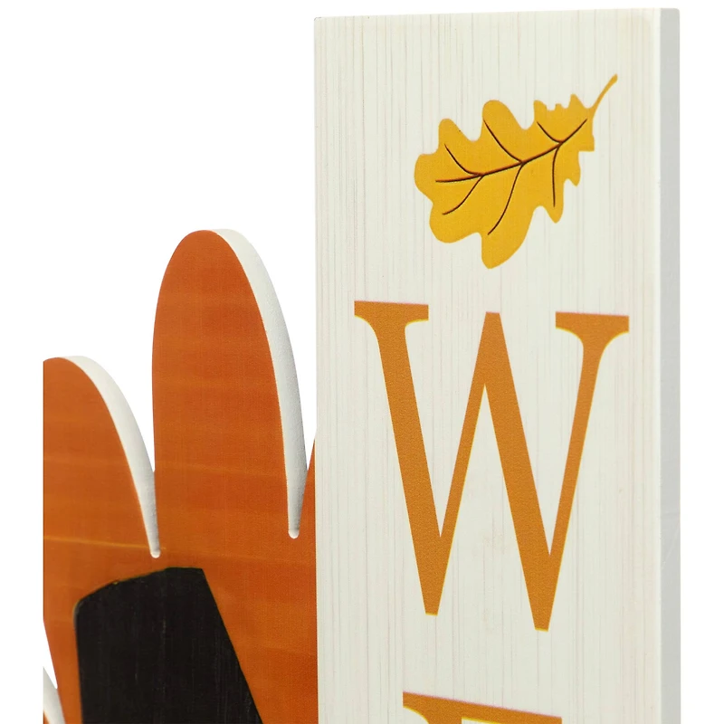 Turkey Welcome Fall Harvest Outdoor Porch Sign - 35.5"