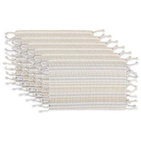 DII® Natural Tonal Stripe with Fringe Placemats, 6ct.