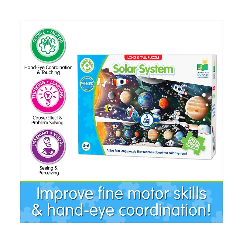 Long & Tall Puzzle - Solar System: 50+ Pcs