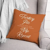 Turkey Pie Nap Repeat 18" x 18" Indoor / Outdoor Pillow