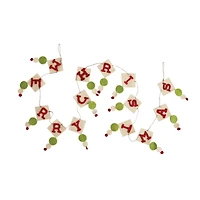 Hello Honey® 6ft. Red & Green Wool Felt Merry Christmas Garland