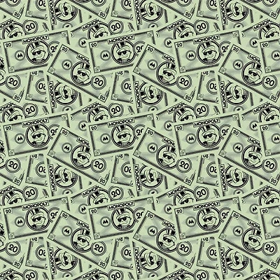 Monopoly 20 Dollars Precut Cotton Fabric