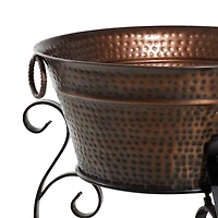 35" Copper Metal Rustic Wine Bucket