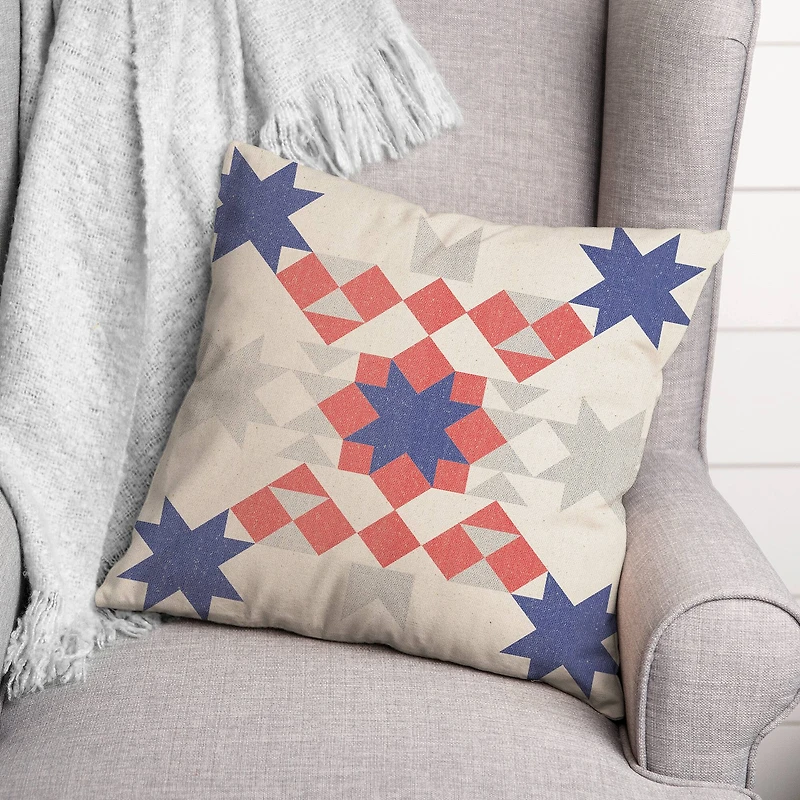 Star Quilt Throw Pillow