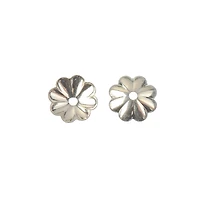 6mm Sterling Silver Flower Beadcap Findings, 6ct. by Bead Landing™