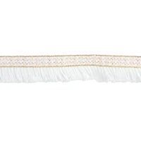 1" Pink, White & Gold Fringe Trim by Celebrate It®