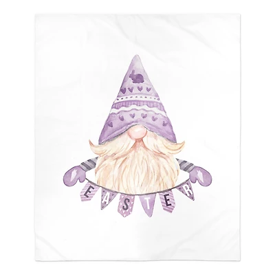 Easter Gnome Banner Blanket 50" x 60" Sherpa Fleece Blanket