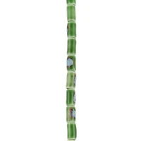 Green Ceramic Tube Beads, 9.8mm by Bead Landing™